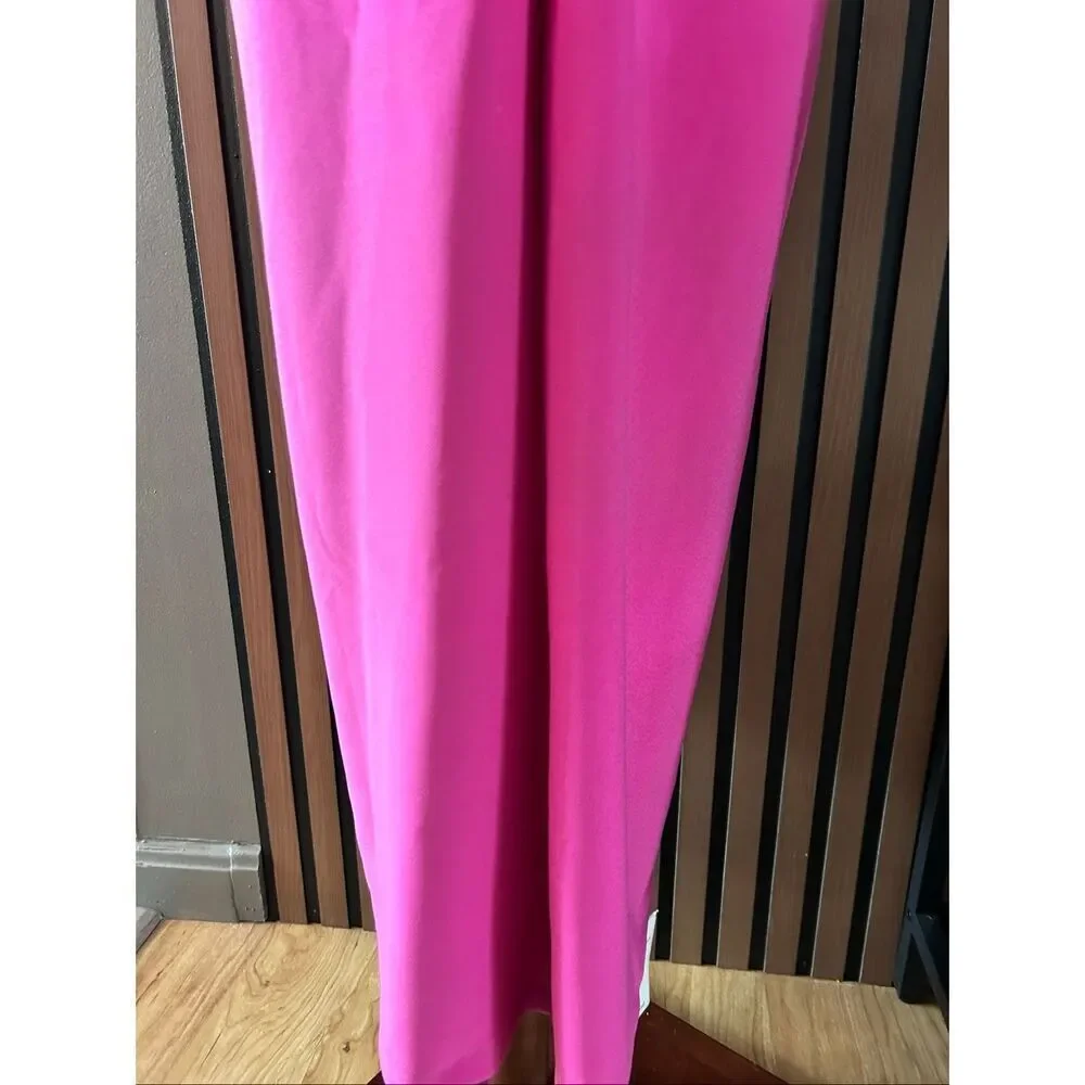 Abercrombie and fitch pink long dress with cut out up  sexy size large NEW